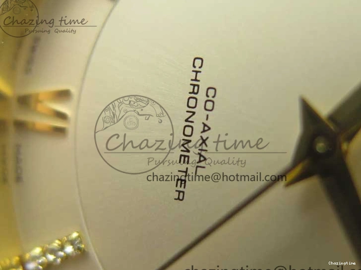 0419 De Ville YG MKF 1:1 Best Edition Silver Dial Diamonds Markers on Black Leather Strap MIYOTA 9015 V Flexible 8046